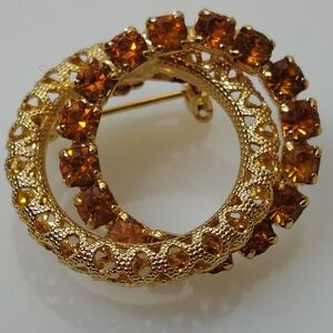 Rhinestone Embellished Brooch